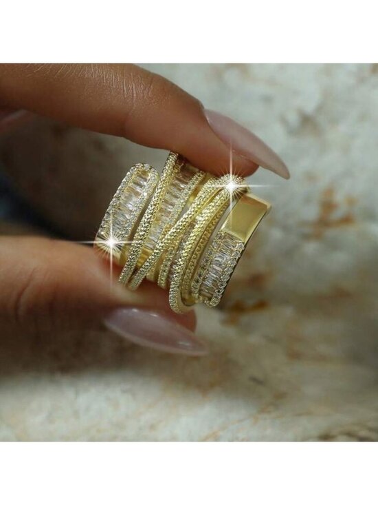 Anthropologie Jewelry - Multi diamond ring Q352